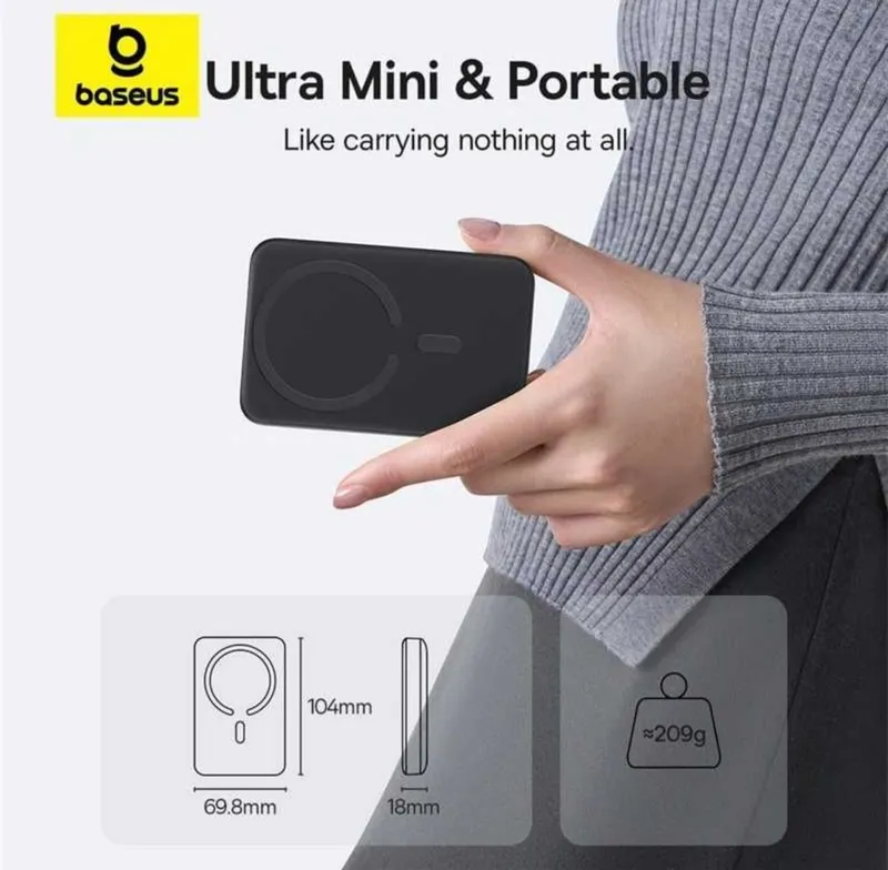 Baseus EnerFill FM12 Qi2 MagSafe 15W 10000mAh PD 22.5W — фото 4 Baseus EnerFill FM12 Qi2 MagSafe 15W 10000mAh PD 22.5W — фото 4