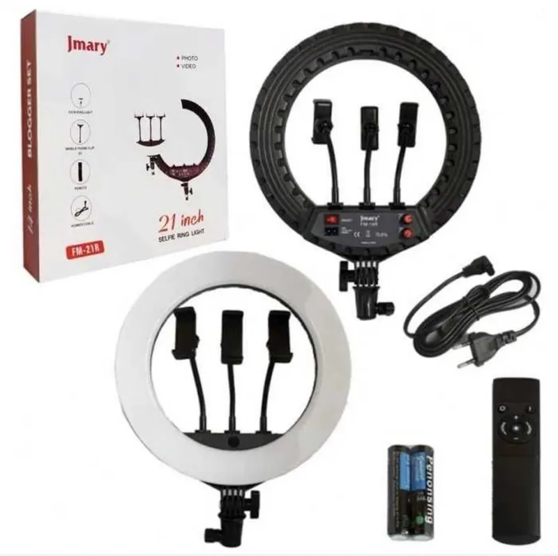 Кольцевая лампа Jmary 21R + Штатив + пульт 4