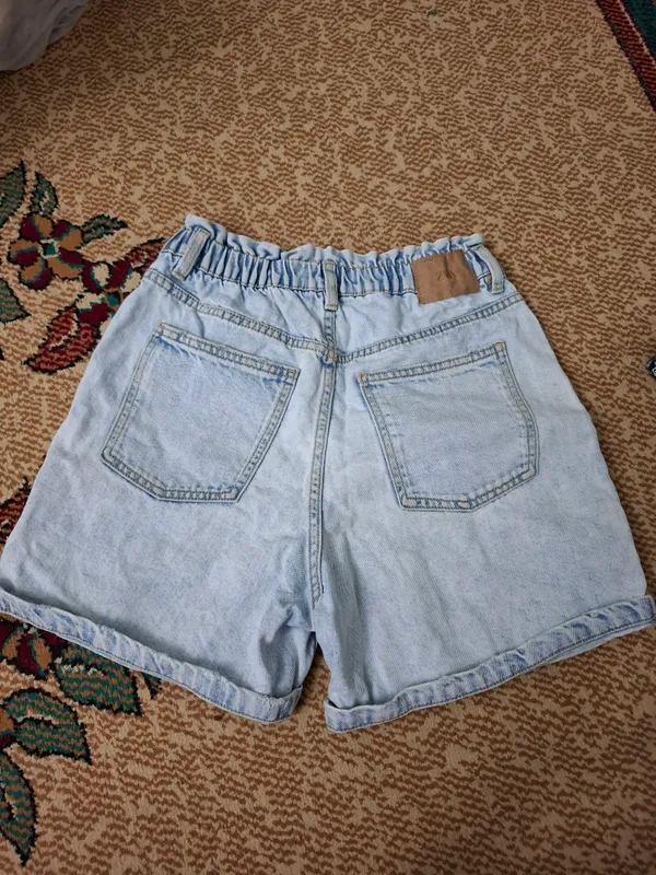 Джинсовые шорты ZARA на резинке. 2
