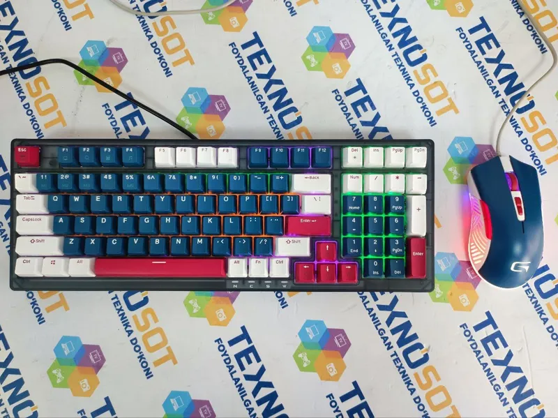 Игровой комплект: механическая клавиатура GNTX GK98PRO RGB + мышь GPTX GM300 — фото 1