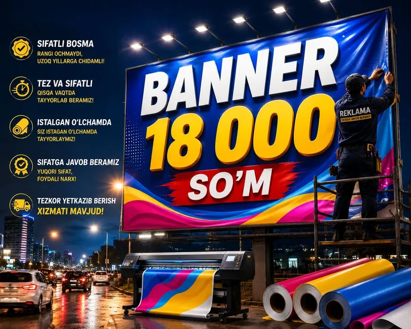 Banner chiqarish va Tashqi reklama xizmatlari