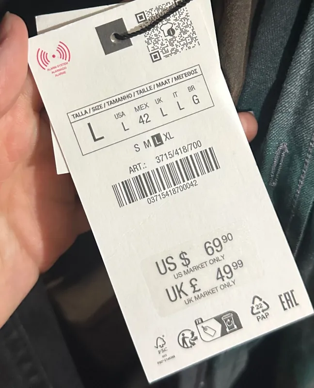 Верхняя рубашка Zara L 5 Верхняя рубашка Zara L 5