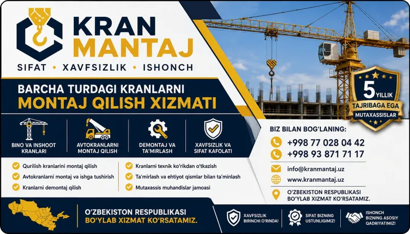 Kran mantaj qurilish kranlarni mantaj qilamiz 3