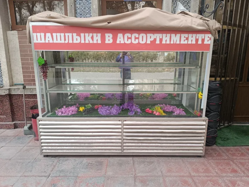 Холодильник витрина для шашлыков большая