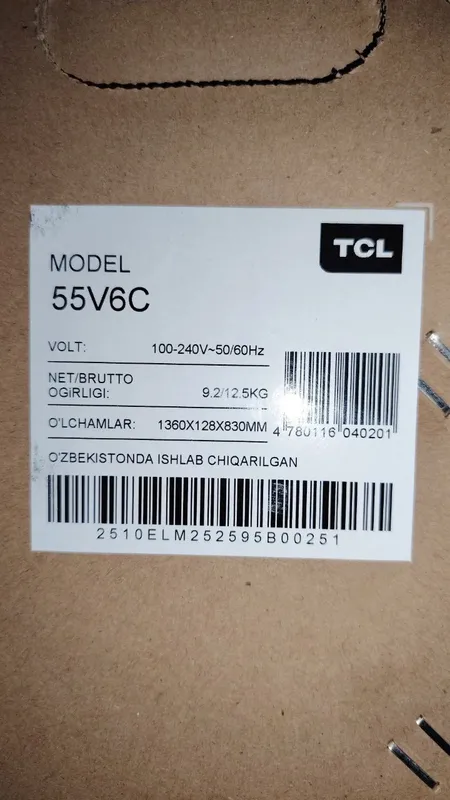 Телевизор TCL все модели 55V6C 340$, TCL 65V6C 440$ есть в наличии!!! 2 Телевизор TCL все модели 55V6C 340$, TCL 65V6C 440$ есть в наличии!!! 2