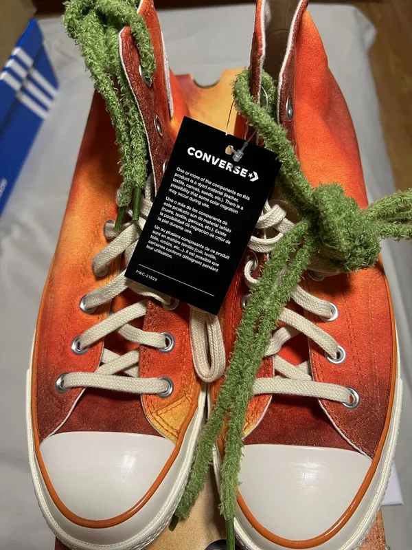 Converse x CONCEPTS CT70 HI US10 замша, расцветка :нектарин. 1