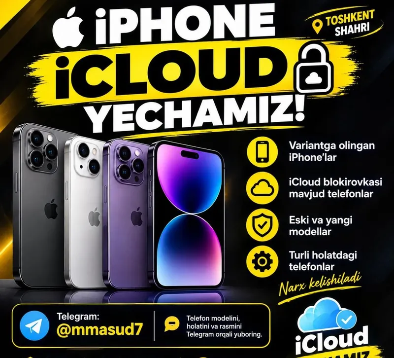 iPhone iCloud yechamiz | Toshkent iPhone iCloud yechamiz | Toshkent