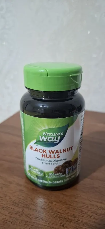 Черный орех, Black Walnut Hulls, Nature's Way, скорлупа, 1