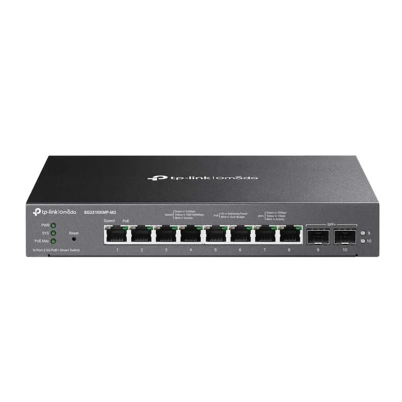 SG2210XMP-M2 2,5 Гбит L2 PoE коммутатор TP-LINK Omada Switch SG2210XMP-M2 2,5 Гбит L2 PoE коммутатор TP-LINK Omada Switch