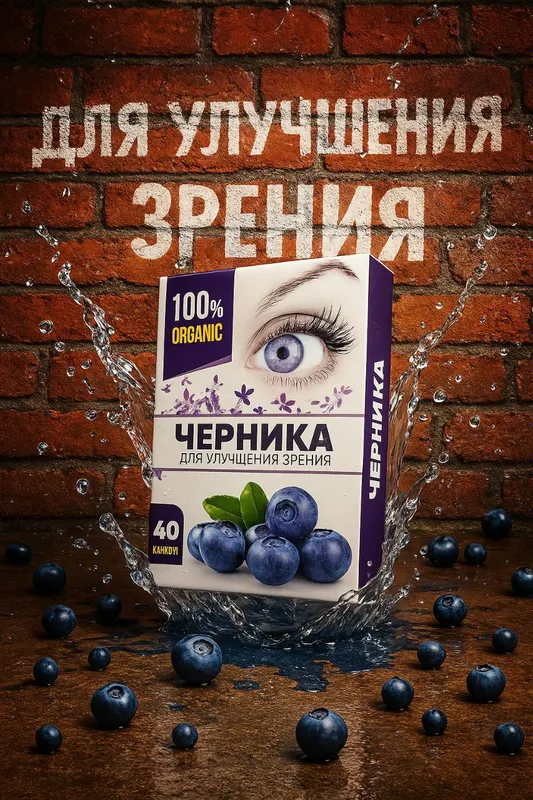 Ko‘rishni yaxshilash uchun kapsuladagi chernika Ko‘rishni yaxshilash uchun kapsuladagi chernika