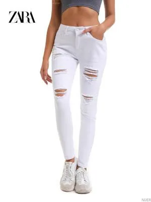 белые рванные джинсы zara серия z1975 2 белые рванные джинсы zara серия z1975 2