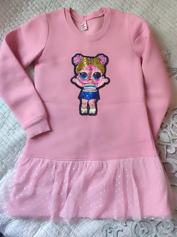 Платье с начёсом на 7-9 лет