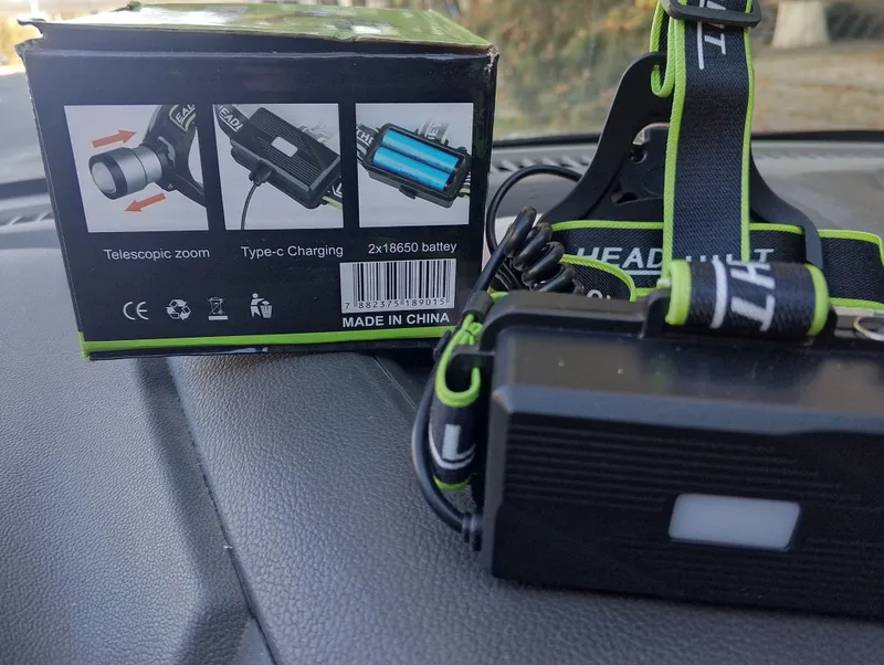 фонарь налобный, высокого качества — фото 3