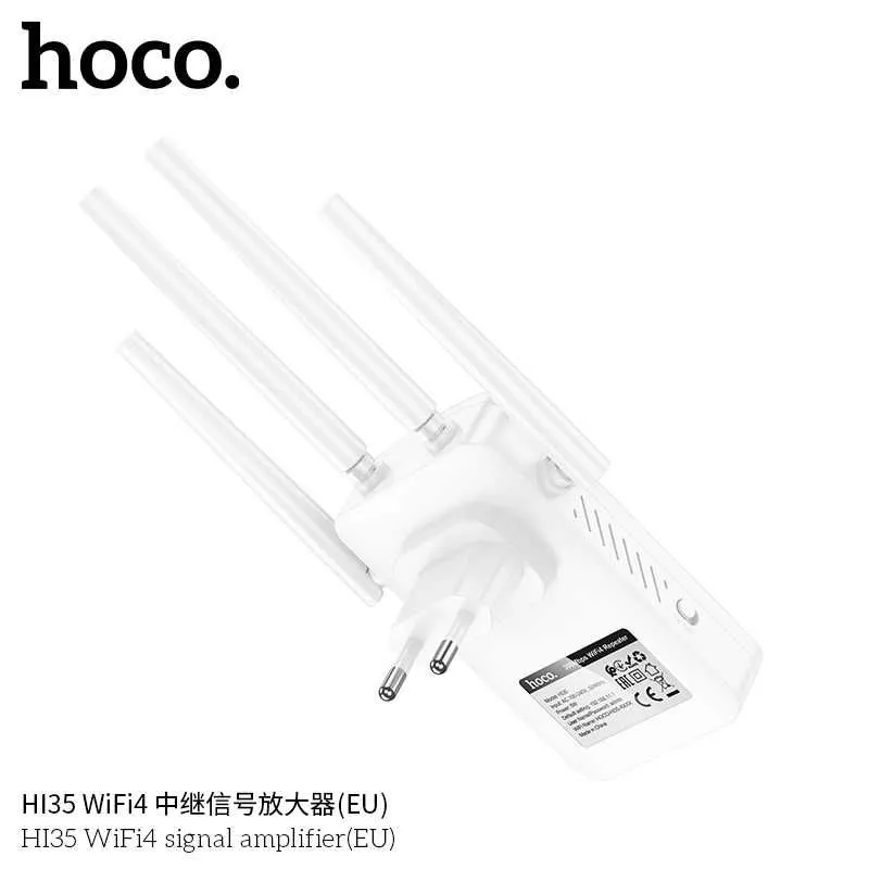 Hoco HI35 Wi-Fi4 300Mbps Репитер Усилитель Сигнала Repeater — фото 3