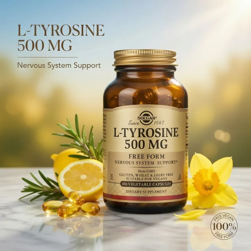 L- Тирозин, Solgar, L-Tyrosine 500 мг 100 растительных капсул — фото 1 L- Тирозин, Solgar, L-Tyrosine 500 мг 100 растительных капсул — фото 1