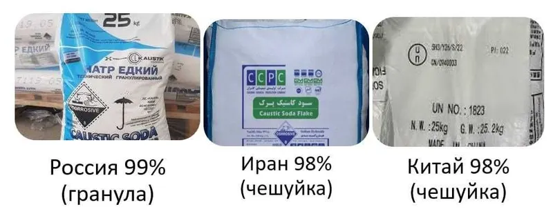 Перекись водорода 60% -Уксусная кислота 99% -Сода каустическая — фото 3