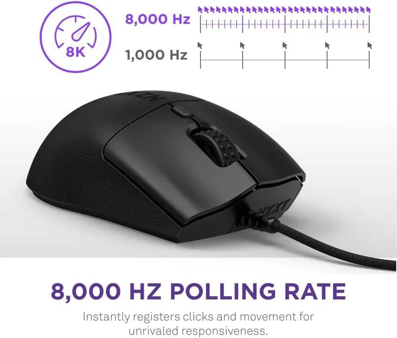 Gaming Mouse - NZXT Lift 2 Ergo Black Игровая проводная мышка — фото 3
