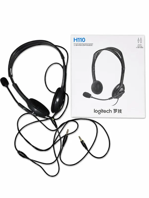 Проводная гарнитура Logitech H110 с микрофоном 1