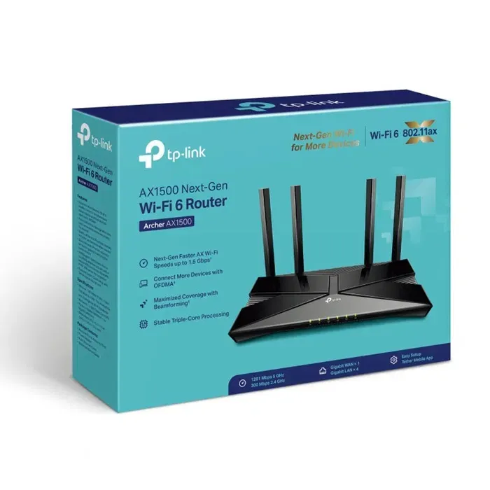 TPLink Archer AX1500 WiFi 6 Triple Core Router Гб — фото 3