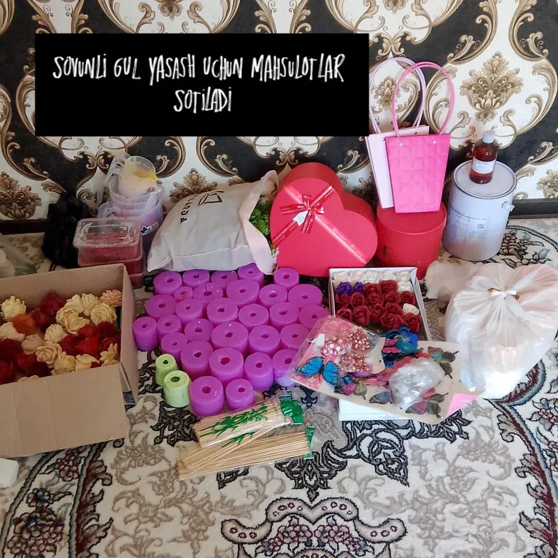 Sovunli gul yasash uchun hamma narsasi bor arzon kelishamiz