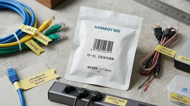 Оригинальная термобумага NIIMBOT 12.5*109 мм для кабелей — Новая 3