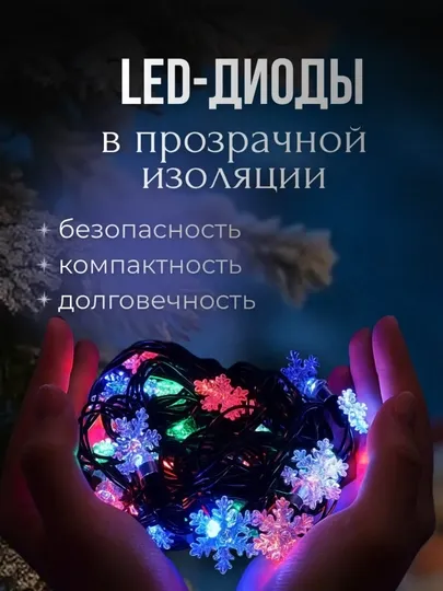 Декоративная LED-гирлянда, 4 и 10 метров 7 Декоративная LED-гирлянда, 4 и 10 метров 7