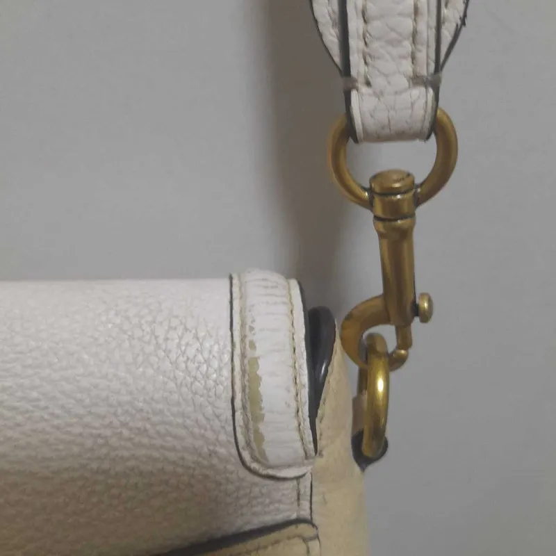Сумка Coach Jade Colorblock Leather Saddle Bag — фото 4