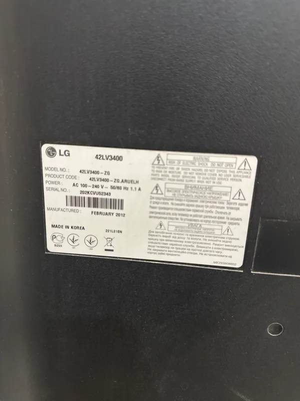 tv lg 42" 3