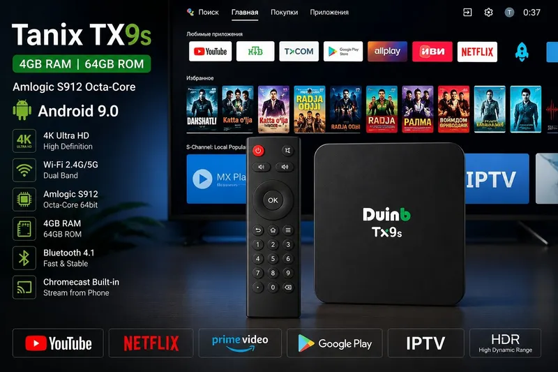 Tanix TX9S 4/64GB Телевизорингизни Смарт твга айлантиринг! Техник хусу 1