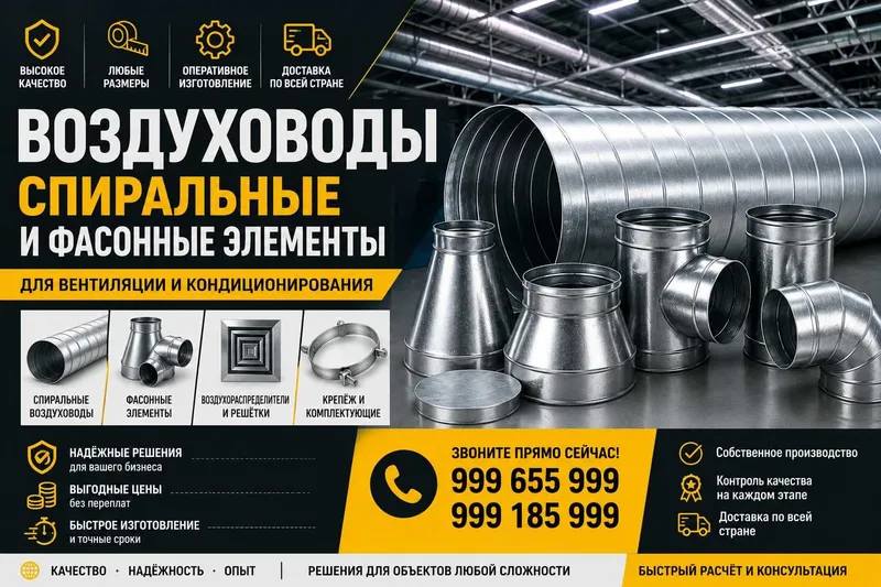 Воздуховоды, фасонина, шумоглушители и клапана от завода! Воздуховоды, фасонина, шумоглушители и клапана от завода!