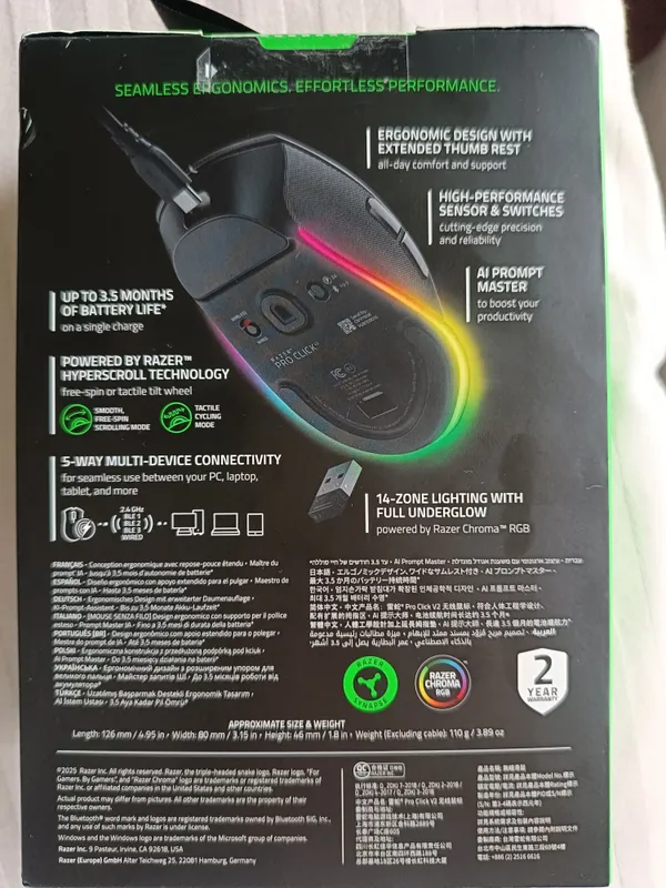 Игрушка оригинал Razer pro click v2