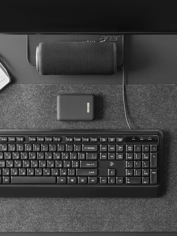 Проводная мембранная клавиатура 2E KS130 USB, черная — фото 5