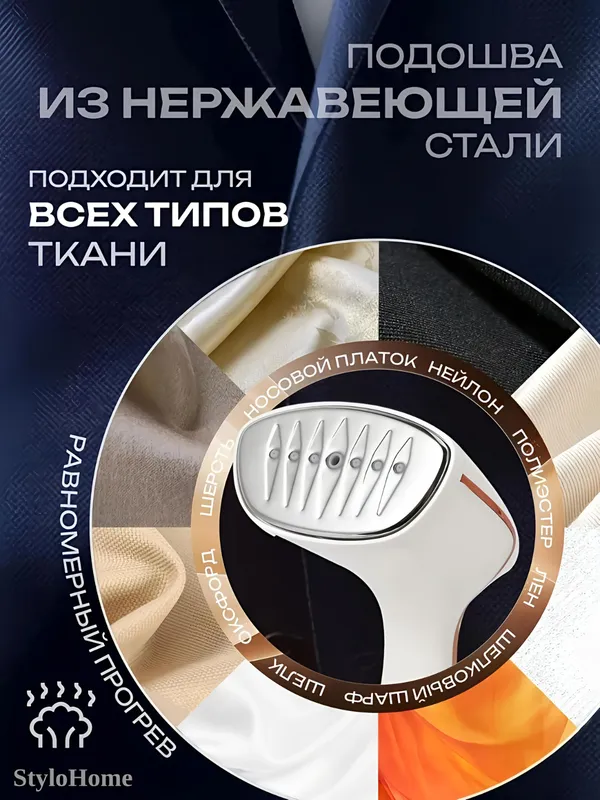 Отпариватель ручной для одежды и ткани, 3 в 1 — фото 2