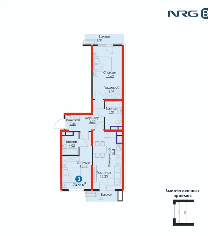 ПВ 20% от 228 447 110 сум | 3к квартира | ЖК SAN'AT | FIX PRICE — фото 1