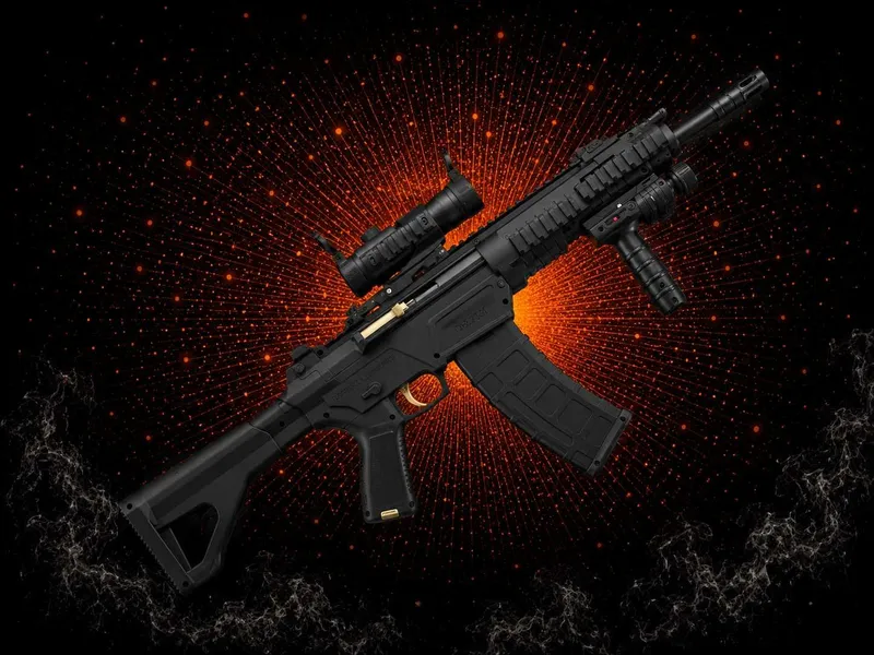 Игрушечный автомат из нейлона и пластика орбизган 2