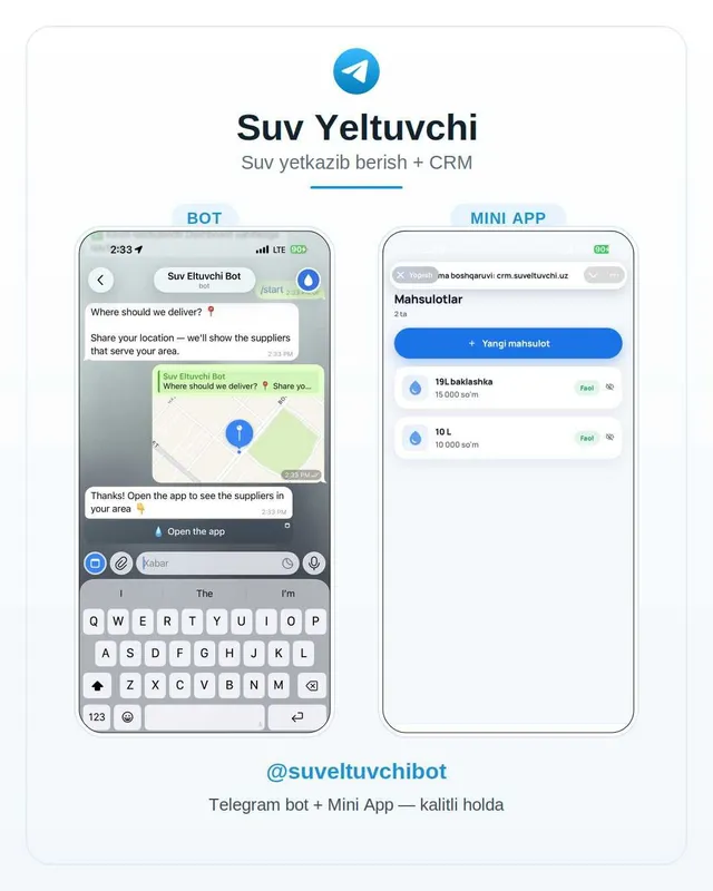 Telegram bot va Mini ilova 3