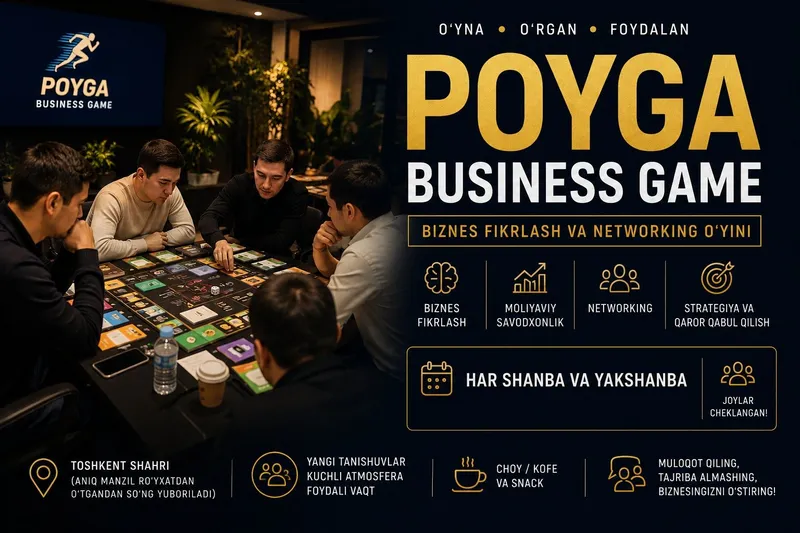 Moliyaviy savodxonlik o‘yini Cash flow | Tadbirkorlar networking club
