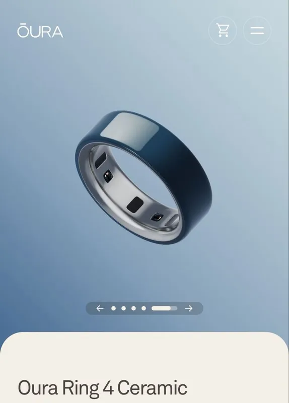 Oura ring 4 Ceramic Midnight 7 размер 3
