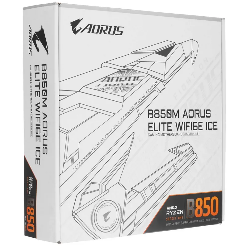 -Материнская плата MB Gigabyte AMD AM5 B850M AORUS ELITE WF6E ICE DDR5 3