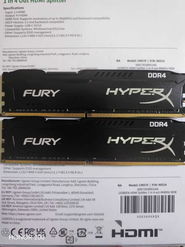 Kingston HyperX Fury 16GB (2×8) DDR4 2666MHz 2