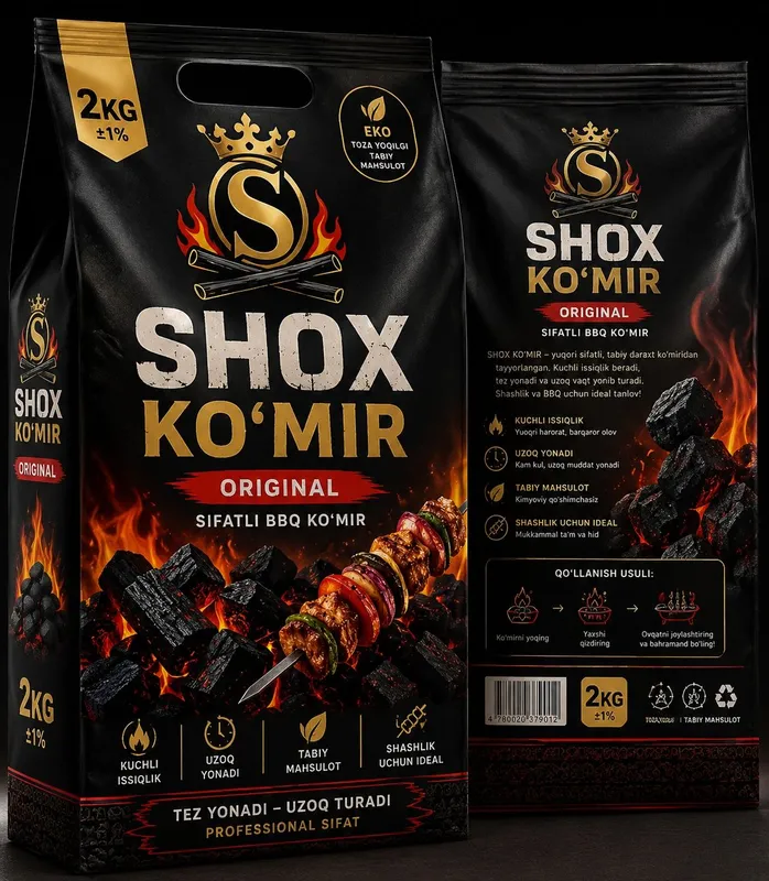 Shashlik uchun koʻmir sifatli uzoq ynadi 2kg 2.5kg 3kg узок ёнади сифа — фото 6