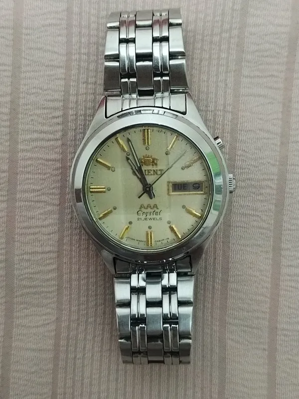 Час Ориент автоподзавод, винтажные (Orient Crystal) 2