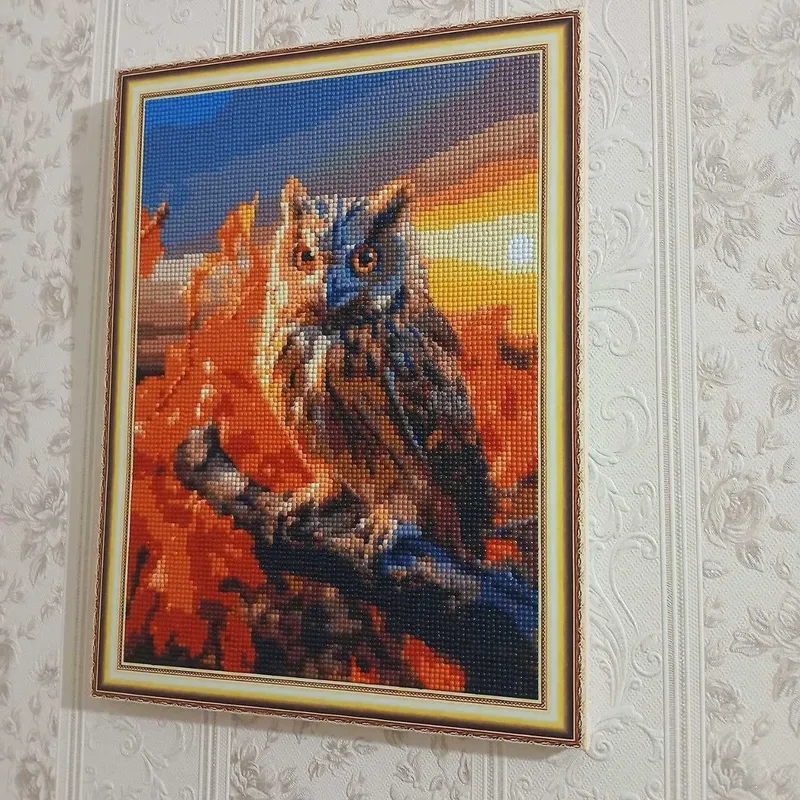 Картина Сова стразы.