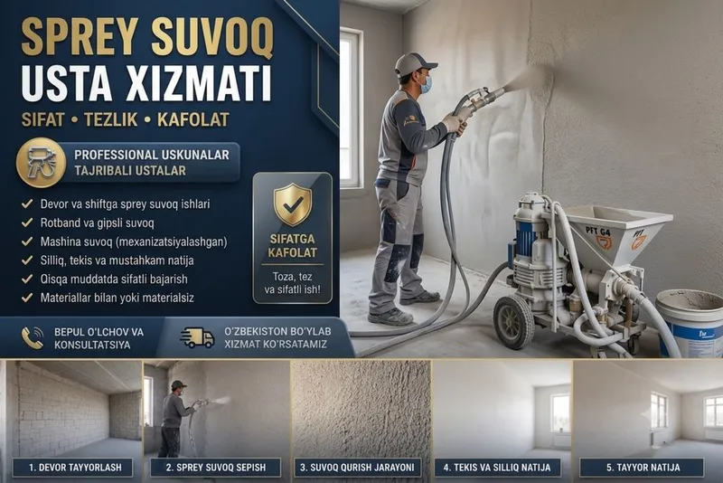 Rotband suvoq, shtukaturka, штукатурка ротбанд, механизированная 1 Rotband suvoq, shtukaturka, штукатурка ротбанд, механизированная 1