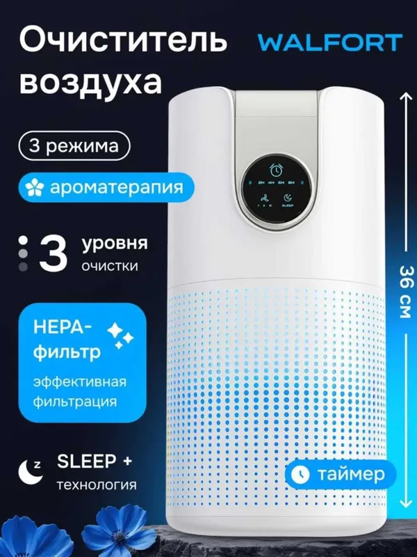 Очиститель воздуха Uakeen на 25квм с гарантией 1 год, доставка.