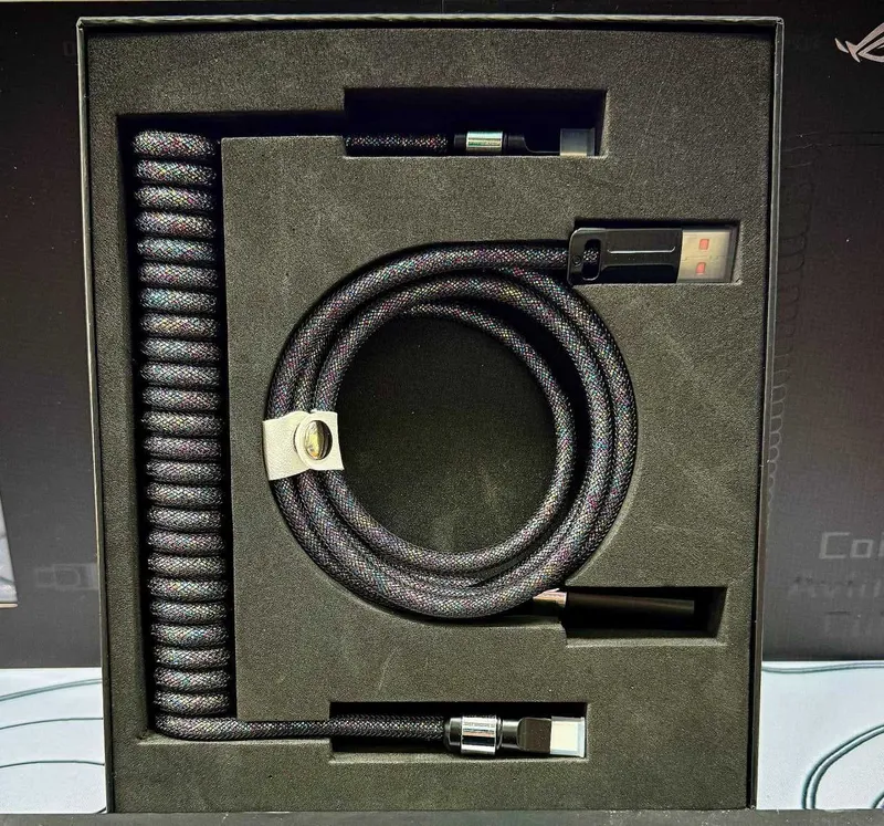 a28electronics - coiled aviator cable ASUS ROG , Attack shark