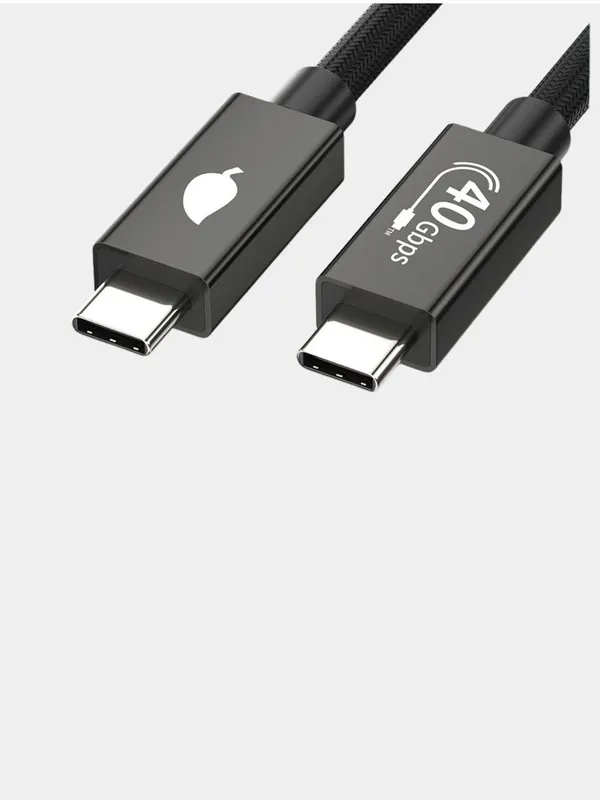 Кабель Type-c, USB-C Thunderbolt 4, 40gigabit, 240w 5A, 8k — фото 2