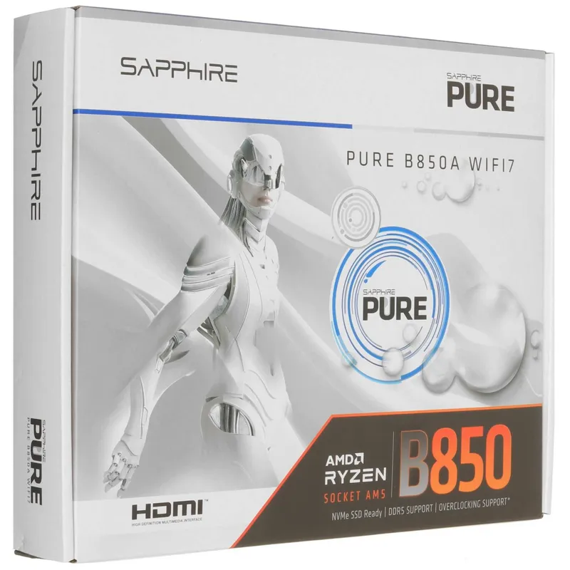 - Материнская плата MB SAPPHIRE AMD AM5 PURE B850A WIFI7 DDR5 4