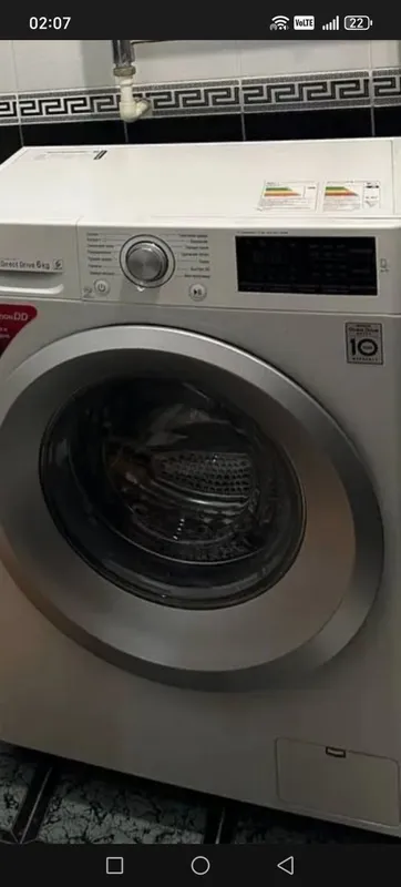LG, 6 kg. ишлаши ало, 3 йил. ишлатилди, янгидек.