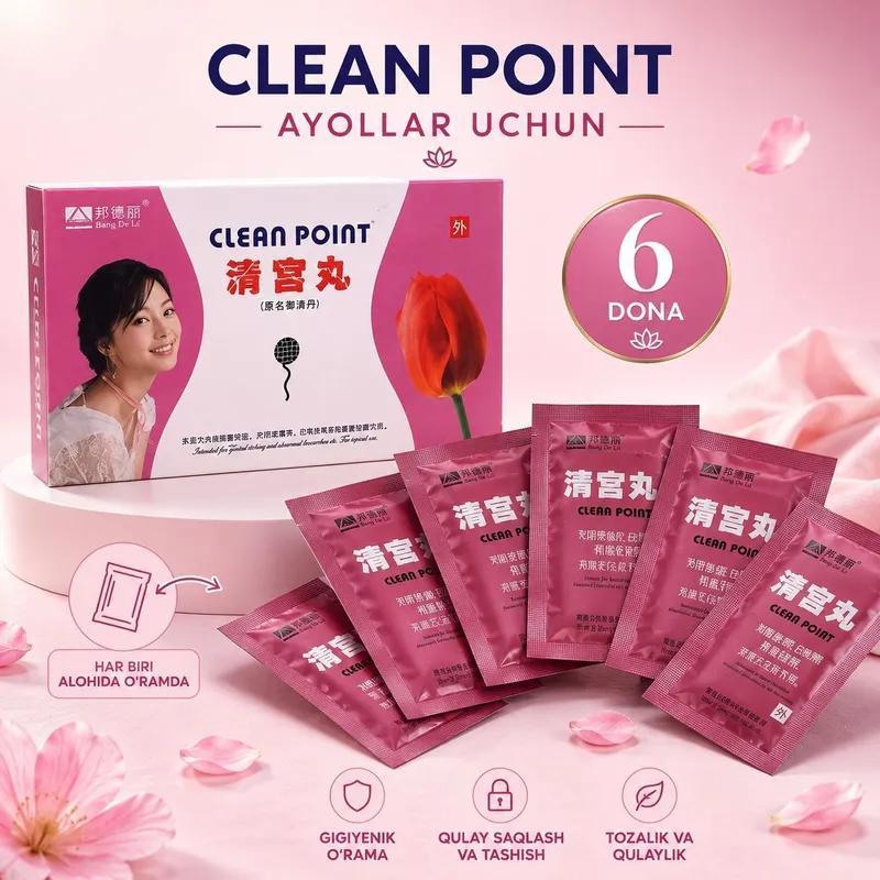 Xitoy tibbiy tamponlari Clean Point, 6 dona — фото 1